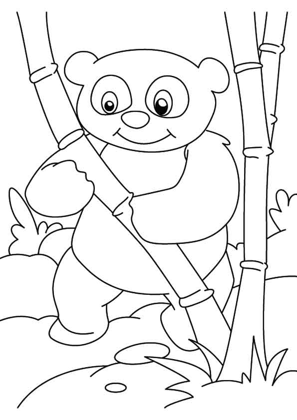 Plansa de colorat cu Panda 20 13